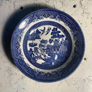 2 Churchill China Blue Willow 7 7/8” Soup Bowl